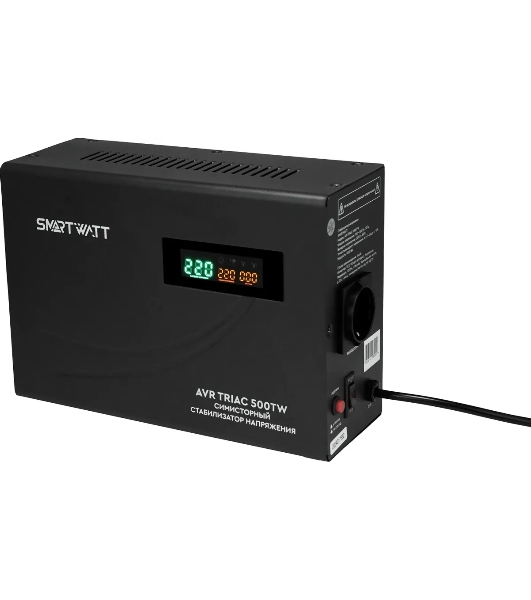Стабилизатор напряжения Smartwatt AVR Triac 500TW 500ВА черный