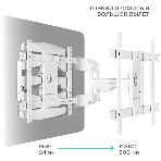Кронштейн для телевизора ONKRON M6L 40'-75' наклонно-поворотный, белый, фото3