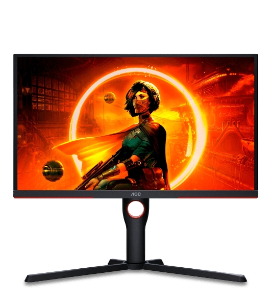 Монитор 24.5' AOC Gaming 25G3ZM VA 1920x1080, 240 Гц, 1 мс, 16:9, 300 кд/м2, 2xHDMI, 1xDP, черный/красный