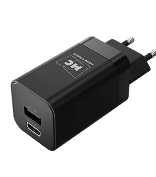 Сетевое зарядное устройство MORE CHOICE NC85a 1USB+1Type-C 3.0A PD 20W+QC3.0 Type-C Type-C, черный