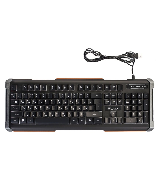 Клавиатура Oklick 717G Black Death проводная, USB Type-A, чёрный/серый