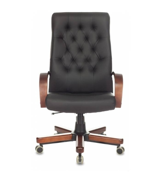 Кресло Бюрократ T-9928WALNUT/ECO черный, экокожа