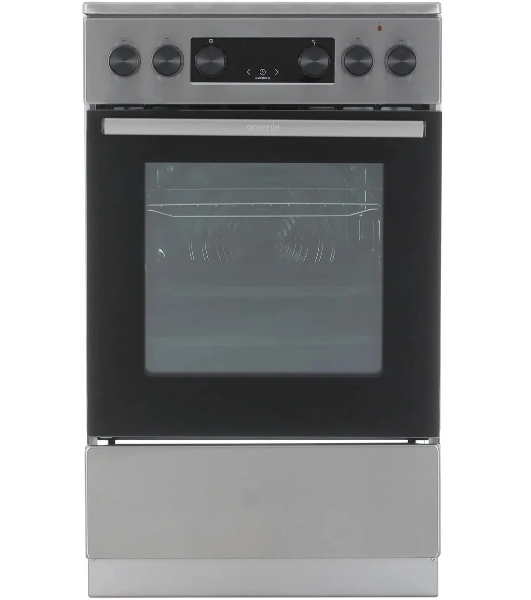 Плита электрическая Gorenje GEC5C40XAOT серебристый, конфорок 4 шт, духовка 70 л, 50 см x 85 см x 59.4 см