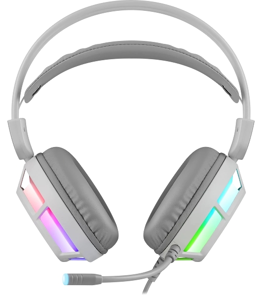 Гарнитура Defender Prism белый, проводная, подсветка