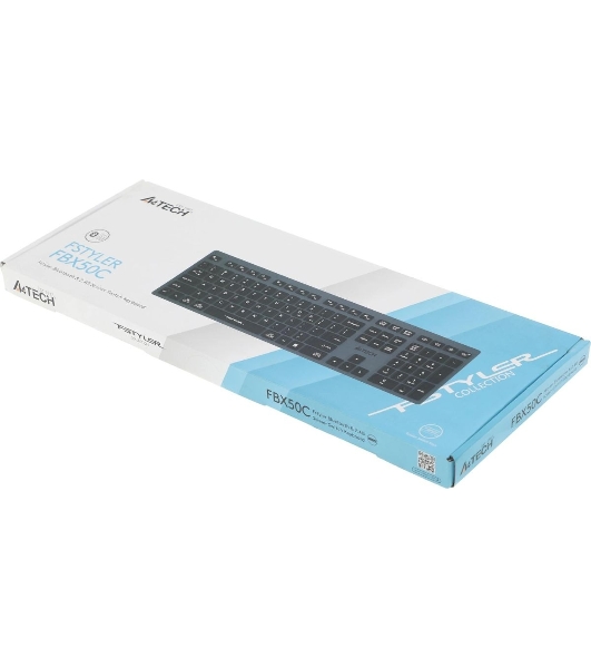 Клавиатура беспроводная A4Tech Fstyler FBX50C, USB, Bluetooth/Радиоканал, серый