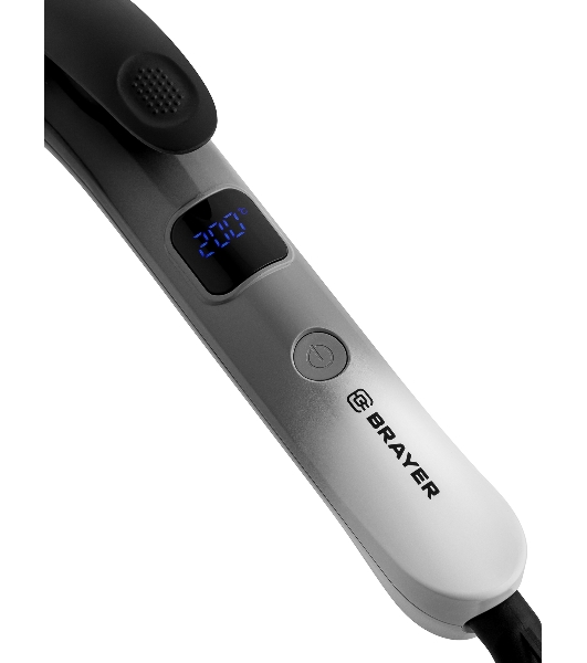 Щипцы для завивки волос BRAYER BR3211 серый, 32 мм, 200 °C, 6 режимов