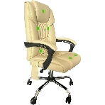 Кресло Cactus CS-CHR-OC04M-WT слоновая кость, экокожа, подголовник, фото2