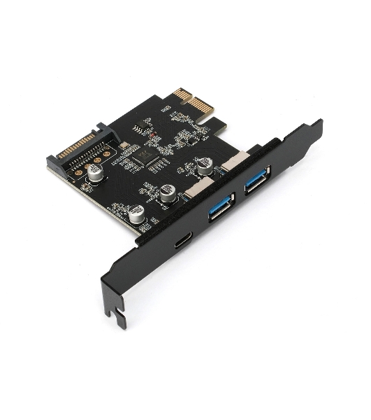 Контроллер USB 3.1 Gembird SPCR-03 в разъем PCI-e, 2xUSB-A + 1xType-C