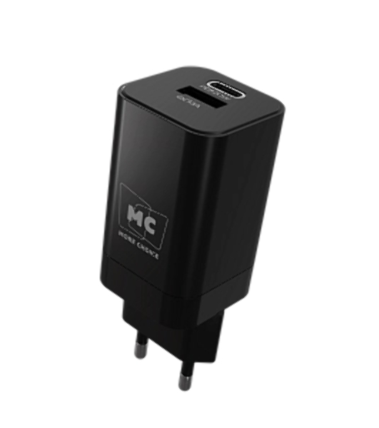 Сетевое зарядное устройство MORE CHOICE NC85a 1USB+1Type-C 3.0A PD 20W+QC3.0 Type-C Type-C, черный
