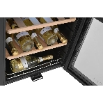 Винный шкаф ZÜGEL ZCWF331DB черный, 88 л, 2 отсека, 33 бут., фото4