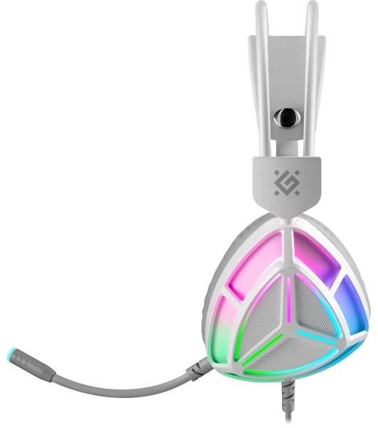 Гарнитура Defender Prism белый, проводная, подсветка