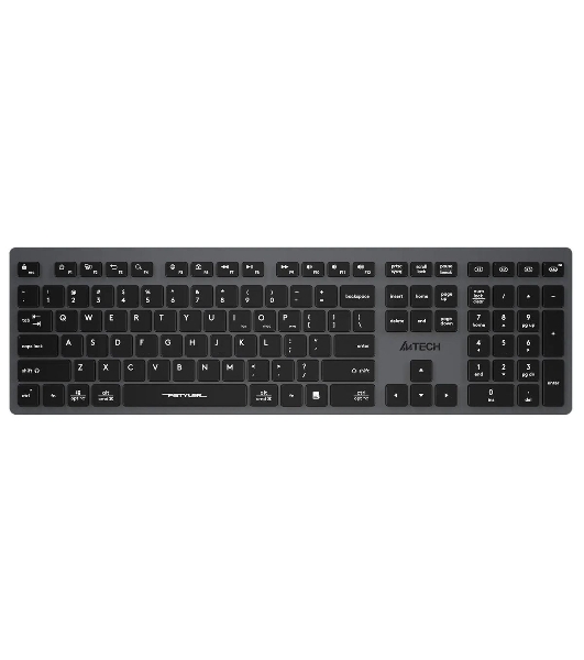Клавиатура беспроводная A4Tech Fstyler FBX50C, USB, Bluetooth/Радиоканал, серый