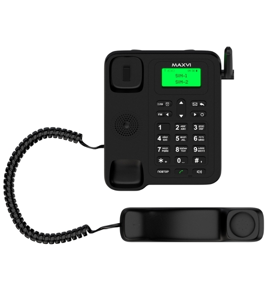Телефон проводной Maxvi RT-01 черный