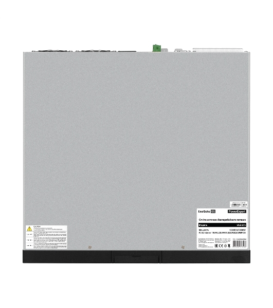 Источник бесперебойного питания On-line ExeGate PowerExpert ULS-575-10kVA.LCD.AVR.T.USB.RS232.SNMP.2U 10000VA/10000W, On-Line, PF=1, LCD, клеммы, RS232, USB, SNMP-slot, EPO, батареи внешние 192В/240В суммарной емкостью до 400Ah, Rackmount 2U/Tower, металлический корпус, черный