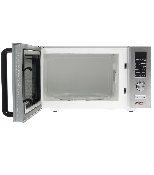 Микроволновая печь Centek CT-1588 серебристый, 25 л, 900 Вт, переключатели - кнопки, поворотный механизм