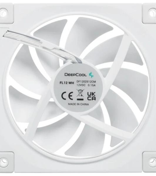 Вентилятор для корпуса Deepcool FL12 WH белый, 120 мм, 2150 об/мин, 32 дБ, 4 pin