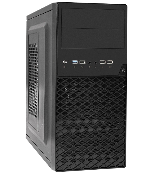 Компьютерный корпус Minitower ExeGate BA-203U-UNS400 (mATX, БП UNS400 с вент. 12см, 3хUSB+1хUSB 3.0, аудио, черный)