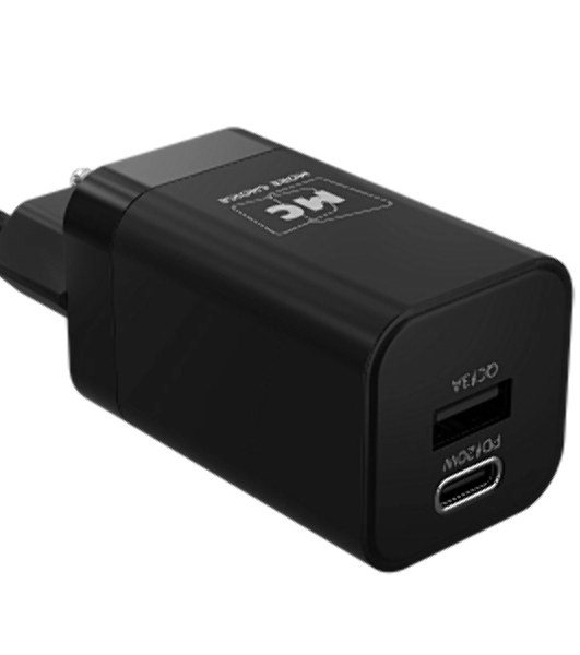 Сетевое зарядное устройство MORE CHOICE NC85a 1USB+1Type-C 3.0A PD 20W+QC3.0 Type-C Type-C, черный