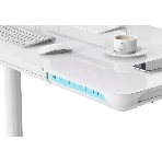 Стол компьютерный Cactus CS-EGD-WT-LED столешница закаленное стекло, белый каркас белый, фото8