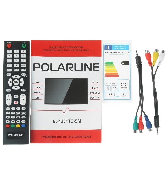 Телевизор PolarLine 65' 65PU51TC-SM черный LED UHD 60Hz Smart TV