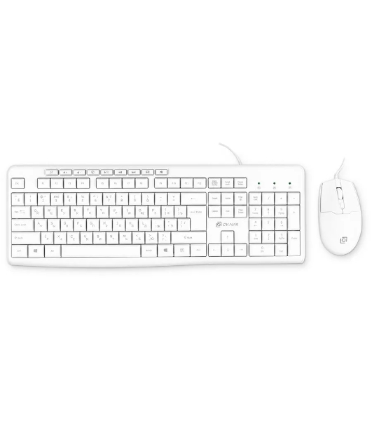 Комплект клавиатура+мышь Oklick S650 проводной, USB, 2000 DPI, белый