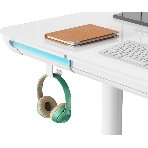 Стол компьютерный Cactus CS-EGD-WT-LED столешница закаленное стекло, белый каркас белый, фото9