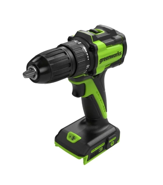 Дрель-шуруповерт GREENWORKS DD345, 24 В, 2 Ач, 45 Нм, бесщеточный