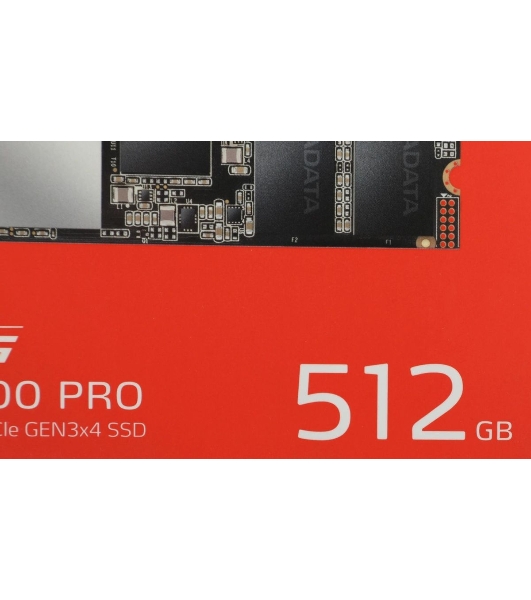 Накопитель SSD XPG SX8200 Pro, 512 Gb, PCIe 3.0 x4, M.2 2280, NVMe, R/W 3350/2350, с радиатором