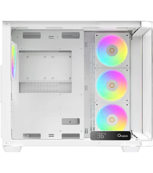 Компьютерный корпус Ocypus Iota C70 WH Curve ARGB Digital ATX без БП (Iota-C70-WHD400CD-GL)