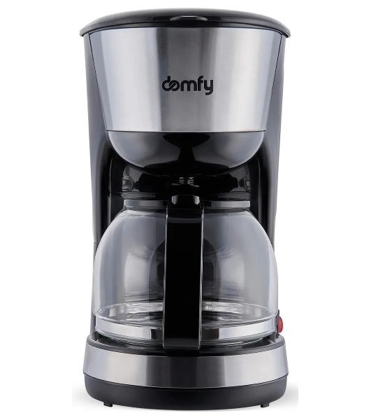 Кофеварка капельная Domfy metal DSM-CM301 1000Вт черный/серебристый