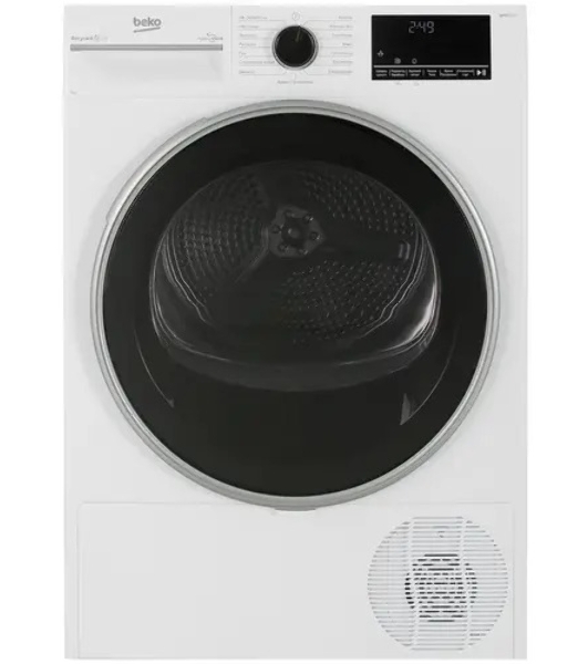 Сушильная машина Beko B3T47239 белый, 7 кг, сушка - тепловой насос, программ - 15, 59.7 x 84.6 x 54.3 см