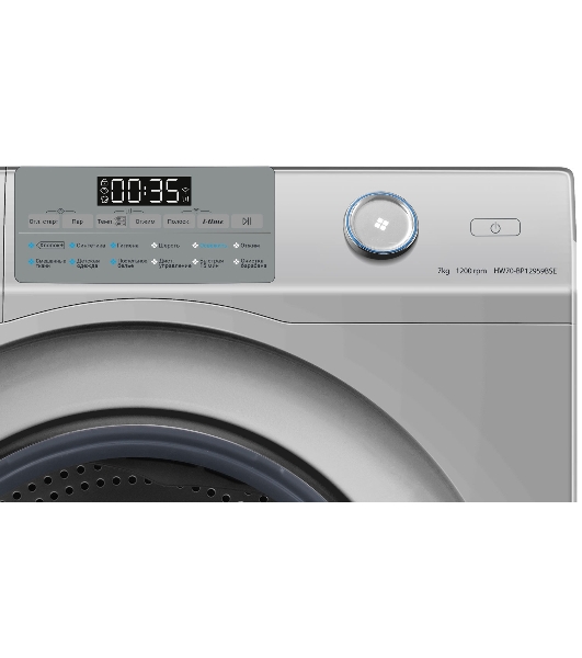 Стиральная машина Haier HW70-BP12959BSE серебристая, загрузка фронтальная 7кг, 1200 об/мин., класс: A+++