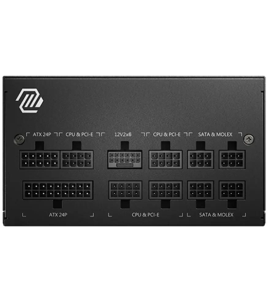 Блок питания MSI MAG A850GL PCIE5, 850W, 80 PLUS Gold, полностью модульный, ATX 3.0, PCIE5