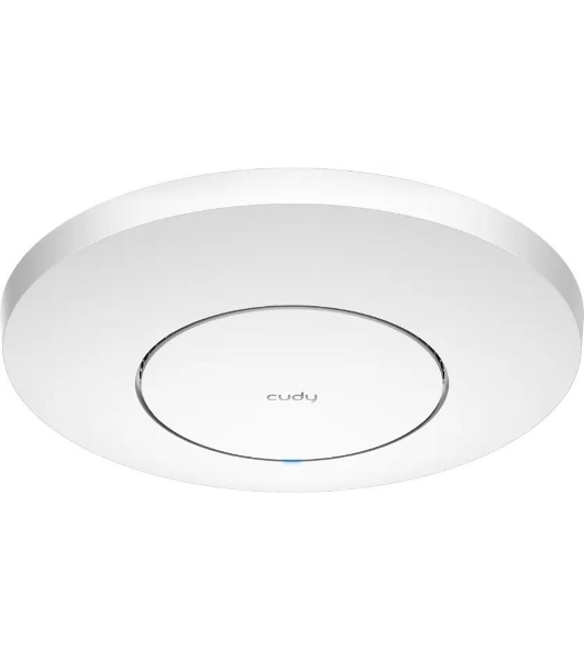 Точка доступа AX3000 Dual Band Ceiling Mount Wi-Fi 6 Access Point, Chipset MT7981, 802.11ax/ac/a/b/g/n, 2402Mbps at 5GHz + 574Mbps at 2.4GHz, 1 x 2.5G RJ45 Port, MU-MIMO, Support 12V DC or 802.3at PoE or Passive PoE, Internal Antennas, 48V passive PoE adapter included, Cudy Mesh Support