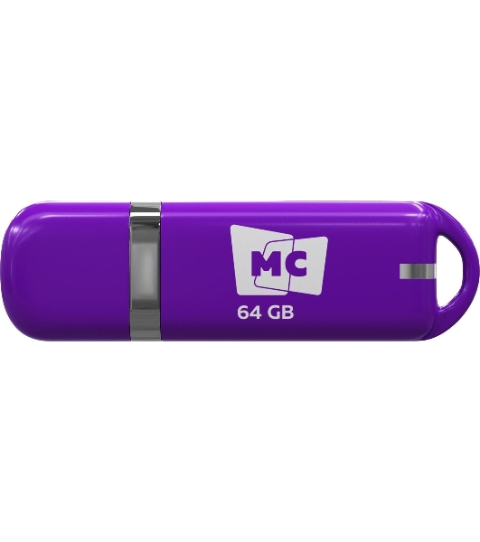 Флешка USB MORE CHOICE МФБ64 Purple (4620202558756), 64GB, USB 2.0, R/W 15/6, фиолетовый