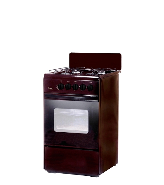 Плита газовая Лада Nova RG 24039 B коричневый, конфорок 4 газовых, духовка 50 л, 50 см x 85 см x 60 см