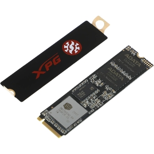 Накопитель SSD XPG SX8200 Pro, 512 Gb, PCIe 3.0 x4, M.2 2280, NVMe, R/W 3350/2350, с радиатором