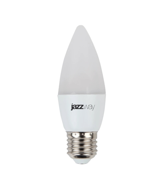 Лампа светодиодная JazzWay PLED-SP C37 7Вт свеча 3000К теплый белый E27 530лм 230В