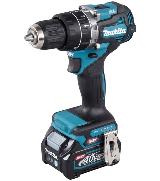 Дрель-шуруповерт Makita HP002GD201, 40 В, 2,5 Ач, 64 Нм, бесщеточный, ударный