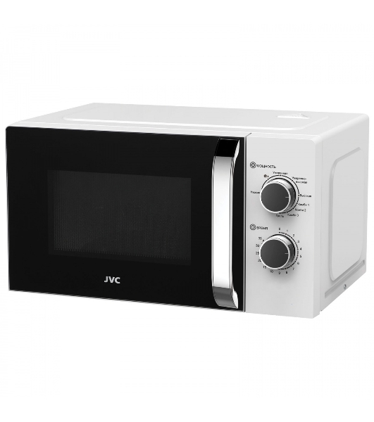 Микроволновая печь JVC JK-MW210MG белый, 20 л, 700 Вт, переключатели - поворотный механизм