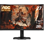 Монитор 27' AOC C27G4ZXU VA 1920x1080, 280 Гц, 1 мс, 16:9, 300 кд/м², 3000:1, 1500R, 2xHDMI, 1xDP, изогнутый 1500R, черный, фото 1
