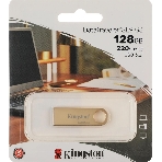 Флешка USB Kingston DataTraveler SE9 G3 (DTSE9G3/128 Gb), 128Gb, USB 3.2 Gen 1, R/W 220/100, золотистый, фото 1