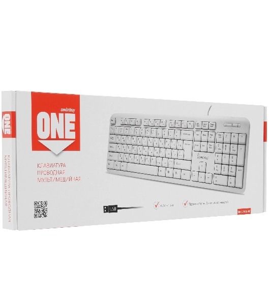 Клавиатура проводная Smartbuy (SBK-210U-W) ONE 210 USB белая