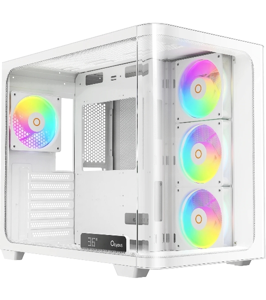 Компьютерный корпус Ocypus Iota C70 WH Curve ARGB Digital ATX без БП (Iota-C70-WHD400CD-GL)