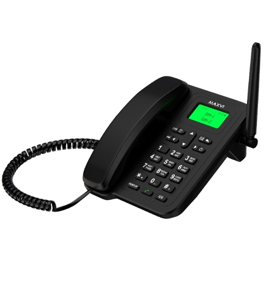 Телефон проводной Maxvi RT-01 черный