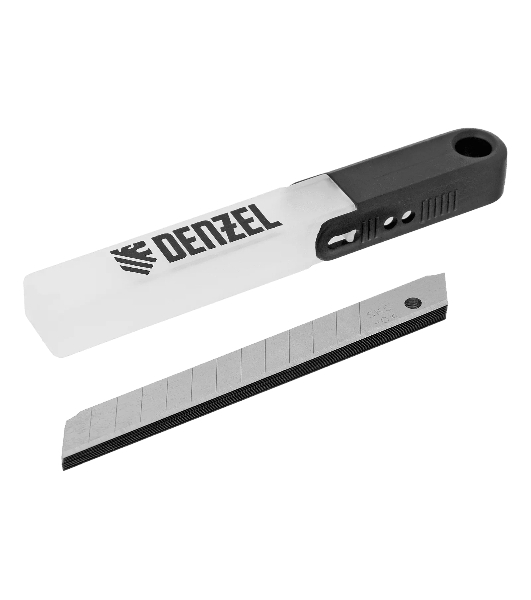 Лезвия Denzel 9 мм, сталь SK5 - 0,4 мм, 10 шт.