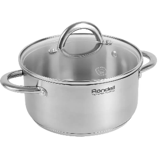 Кастрюля Rondell Point RDS-1311 2.8 л. d=20 см, с крышкой, нержавеющая сталь 18/10