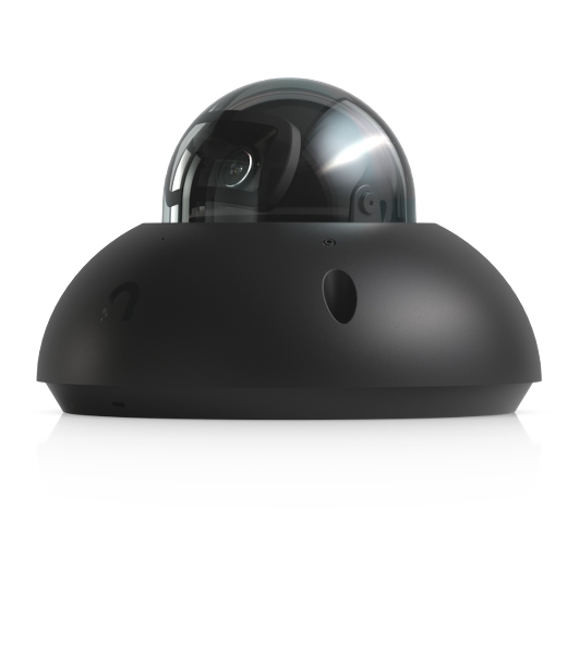 Купольная камера 4K PoE Ubiquiti UniFi Protect Camera G6 Dome Black с ночным видением, интеллектуальным распознаванием и прочным антивандальным корпусом.
