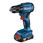 Дрель-шуруповерт аккумуляторная Bosch GSR 185-LI, 18В, 2 АКБ, Кейс, фото 1