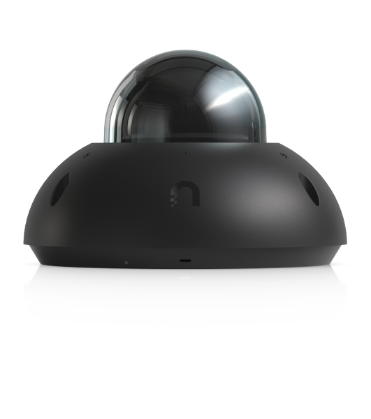 Купольная камера 4K PoE Ubiquiti UniFi Protect Camera G6 Dome Black с ночным видением, интеллектуальным распознаванием и прочным антивандальным корпусом.